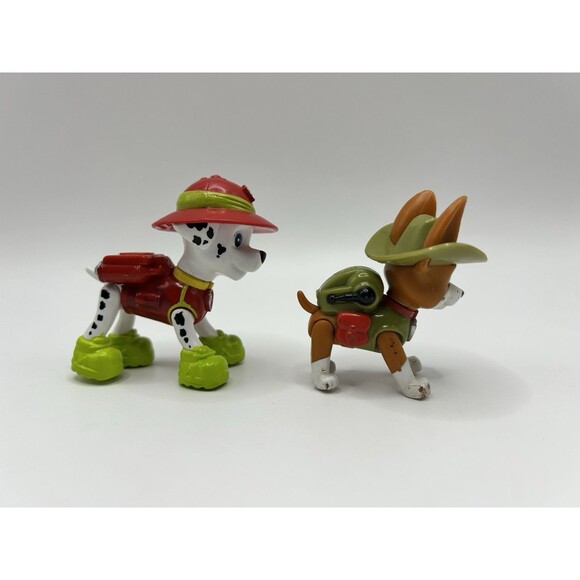 Paw Patrol Figures Tracker + Marshall Jungle Rescue Replacement Toy Figure Lot - Picture 9 of 11